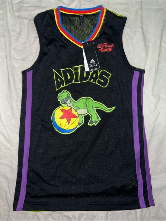 adidas Other - adidas Black Jersey with Green Rex & Purple Trim